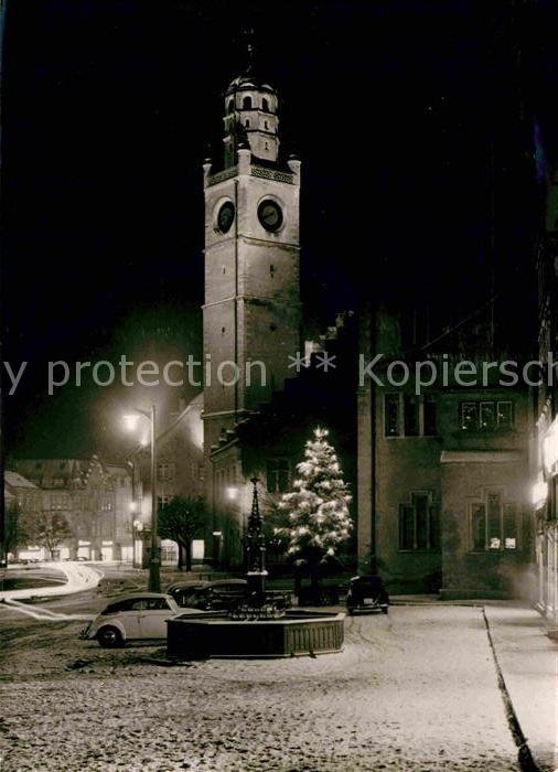 Ravensburg Wuerttemberg Marienplatz Rathaus Blaserturm zur Weih