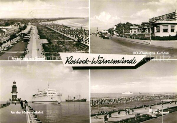 Warnemuende Ostseebad Promenade am Strand HO Gaststätte Kurha
