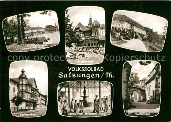 Bad Salzungen Kurhaus am Burgsee Gradierwerk Malerwin