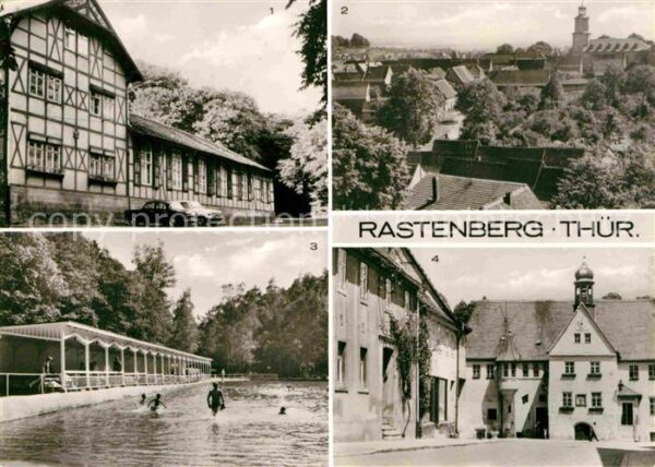 Rastenberg HO Gaststätte Kurhaus Übersicht Schwimm