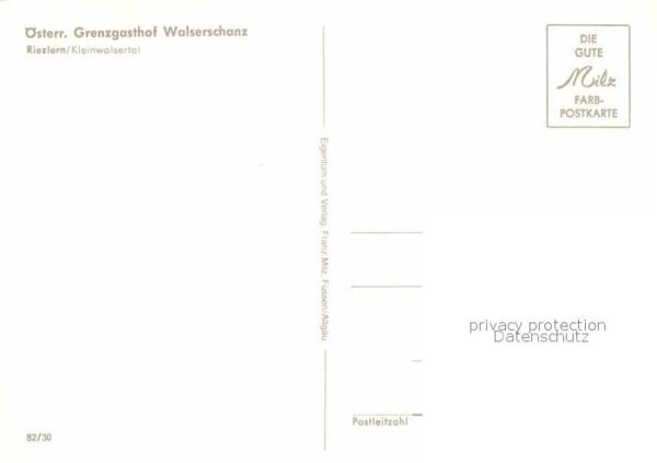 Riezlern Kleinwalsertal Vorarlberg Grenzgasthof Walserschanz Schlucht Wass – Bild 2