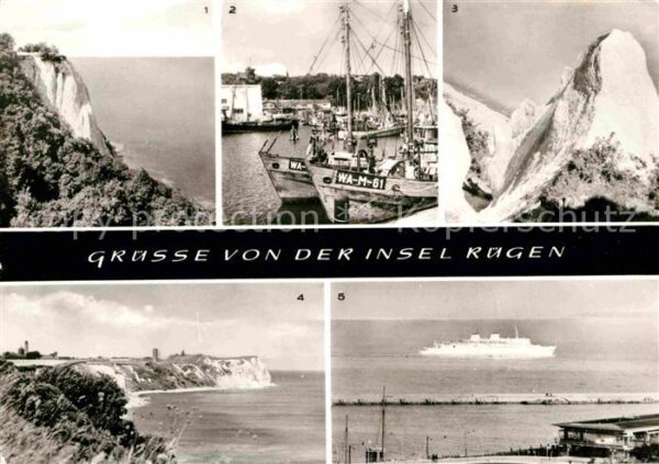 Insel Ruegen Königsstuhl Kreidefelsen Sassnitz Hafen