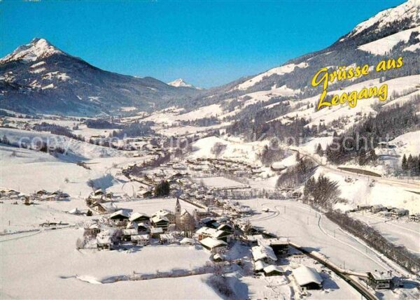 Leogang Wintersportort Alpenpanorama Fliegerauf