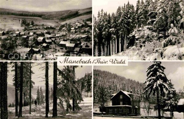 Manebach Gaststätte Moosbach Winterlandschaft Wa