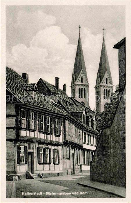 Halberstadt Düsterngraben und Dom
