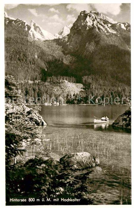 Hintersee Berchtesgaden mit Hochkalter Berchtesgadener Alpen