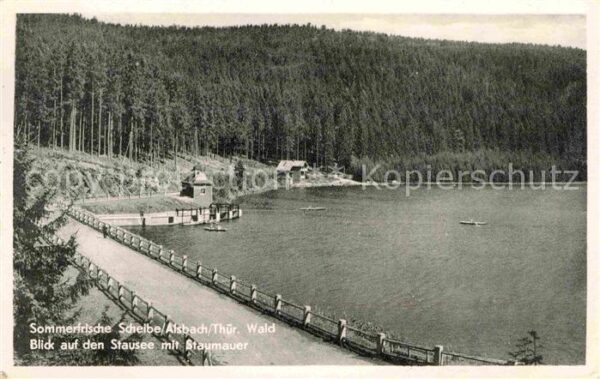 Scheibe-Alsbach Sommerfrische Blick auf den Stausee mit