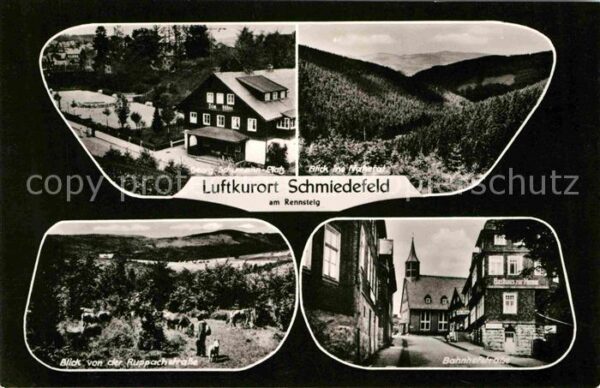 Schmiedefeld Rennsteig Luftkurort Panorama Blick von der Ruppa