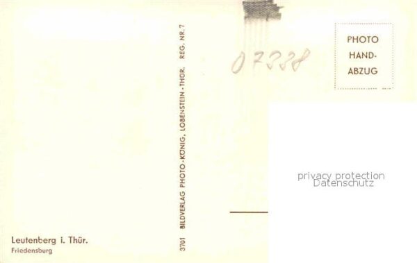 Leutenberg Thueringen Friedensburg Handabzug – Bild 2