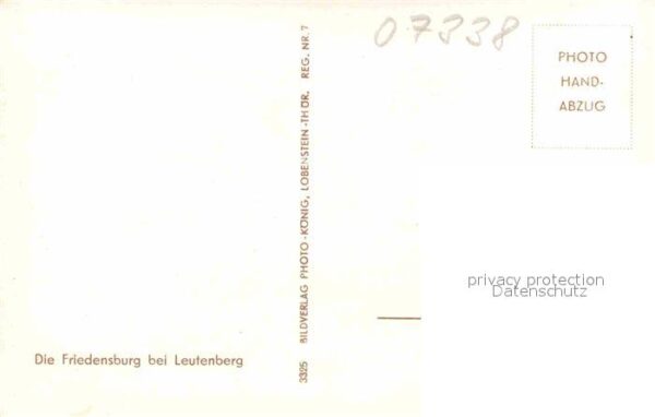 Leutenberg Thueringen Friedensburg Handabzug – Bild 2