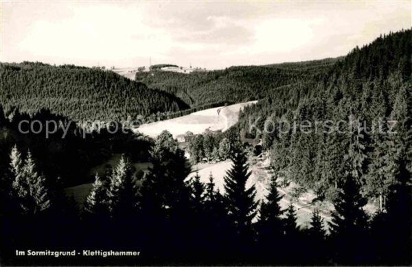 Klettigshammer Panorama Sormitzgrund Wald