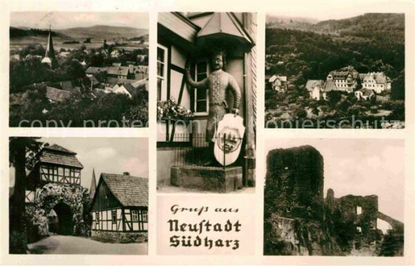 Neustadt Harz Teilansichten Burgruine Neustädter Rola