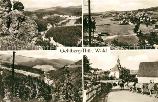 Gehlberg Teilansichten Landschaftspanorama Felse