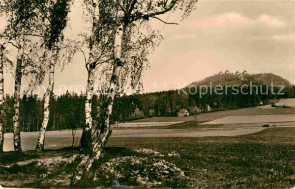 Augustusburg Blick vom Birkenwäldchen