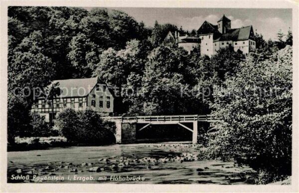 Rauenstein Erzgebirge Kindererholungsheim Schloss mit Flöhabr