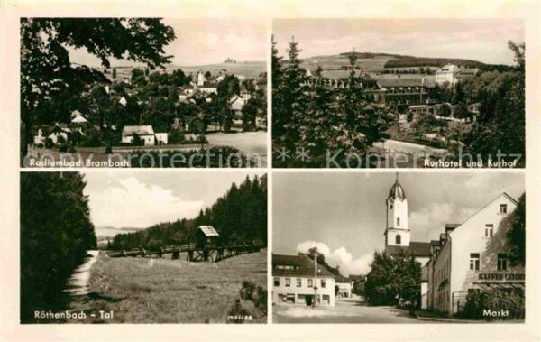 Bad Brambach Radiumbad Kurhotel Kurhof Markt Kirche
