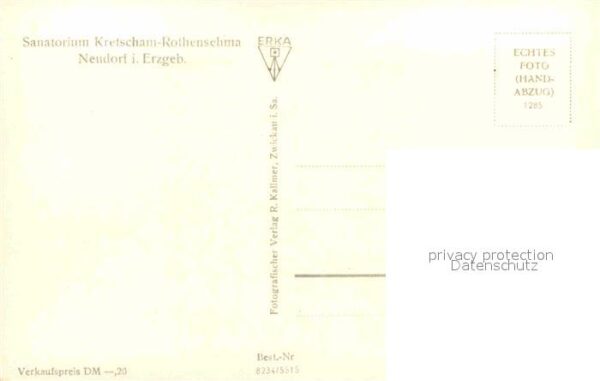 Kretscham-Rothensehma Sanatorium Handabzug – Bild 2