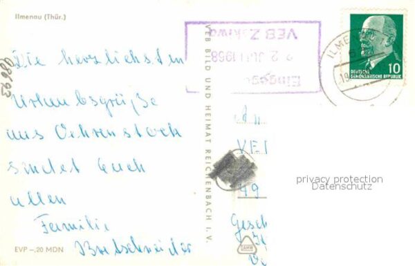 Ilmenau Thueringen Kickelhahnturm Blick von der Hohen Schl – Bild 2