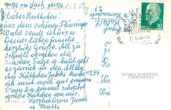 Ilmenau Thueringen Blick zum Gabelbach – Bild 2