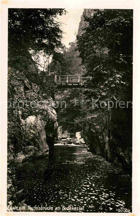 Thale Harz Teufelsbrücke am Bodekessel
