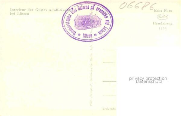 Luetzen Interieur der Gustav Adolf Kapelle Hand – Bild 2