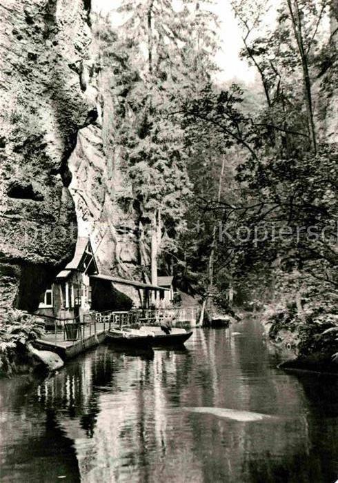 Hinterhermsdorf Obere Schleuse Bootsstation Felsen