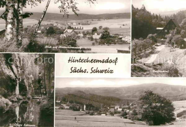 Hinterhermsdorf Panorama Dorfbachtal Obere Schleuse