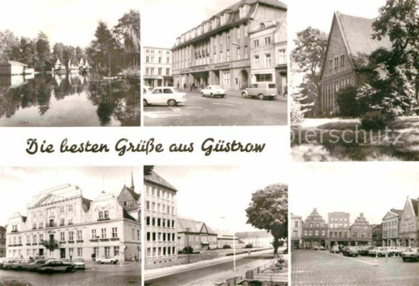 Guestrow Mecklenburg Vorpommern Fährteich Hotel Stadt Güstrow Barlach G