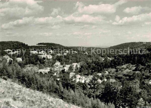 Bad Gottleuba-Berggiesshuebel mit Sanatorium und Panoramahöhe