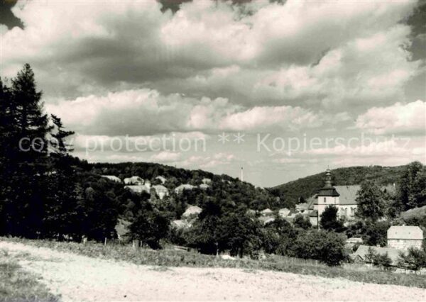 Bad Gottleuba-Berggiesshuebel mit Sanatorium und Panoramahöhe