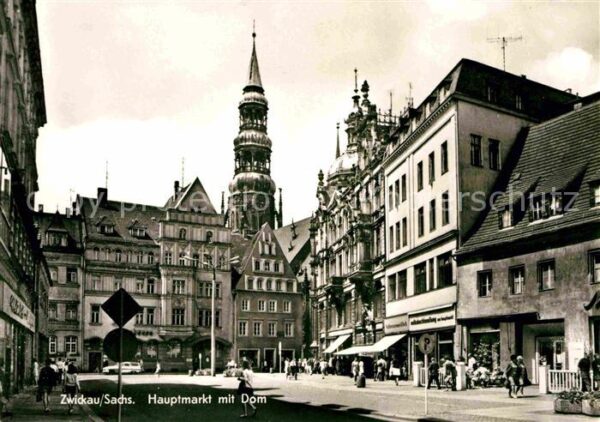 Zwickau Sachsen Hauptmarkt mit Dom