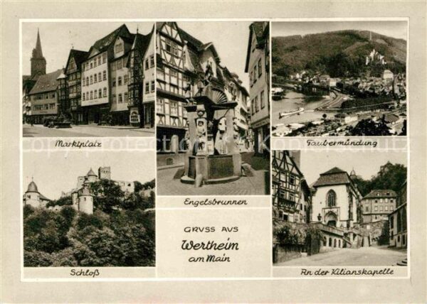 Wertheim Main Marktplatz Schloss Engelsbrunnen Tauber