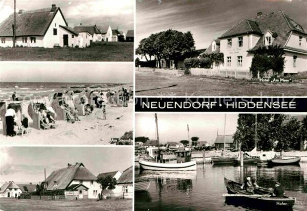 Neuendorf Hiddensee Wohnhäuser Strand Hotel Am Meer Hafen