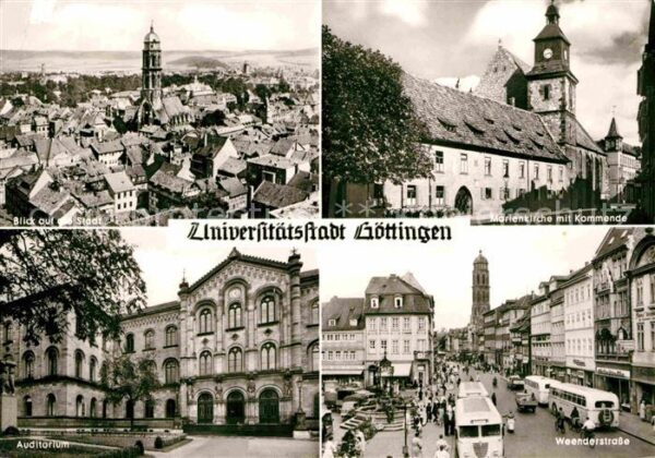 Goettingen Niedersachsen Stadtbild mit Kirche Marienkirche Komme