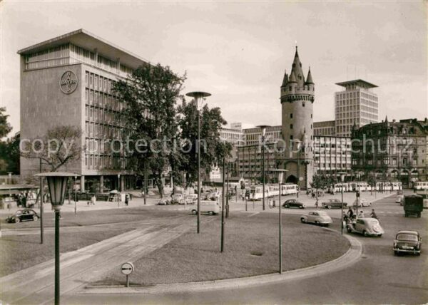 Frankfurt Main Eschenheimer Turm mit Hauptpost