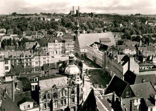 Zwickau Sachsen Blick vom Dom zum Hauptmarkt