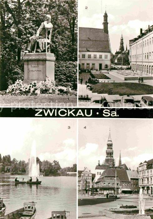 Zwickau Sachsen Robert Schumann Denkmal Neuberinplatz S
