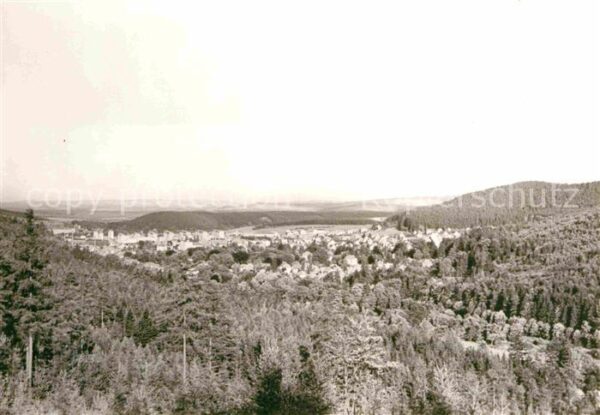 Ilmenau Thueringen Panorama Blick von der Sturmeiche