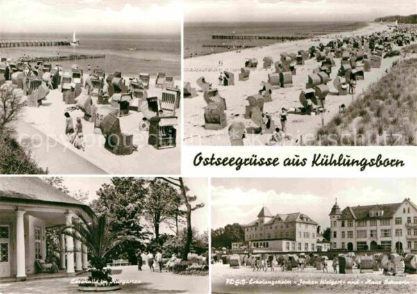 Kuehlungsborn Ostseebad Strand Lesehalle Kurgarten FDGB Erholun