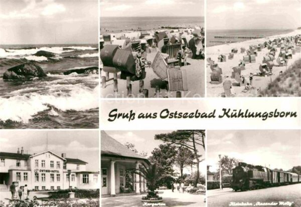 Kuehlungsborn Ostseebad Brandung Strandkörbe Strand Ostseehotel