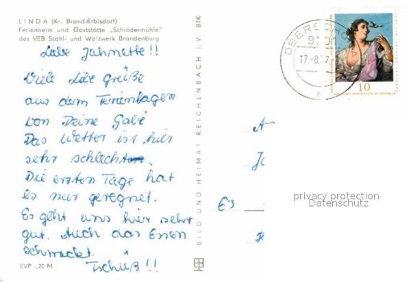 Linda Brand-Erbisdorf Ferienheim Gaststätte Schrödermühle VEB – Bild 2