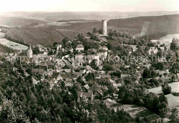 Lobenstein Bad Panorama Blick vom Geheeg