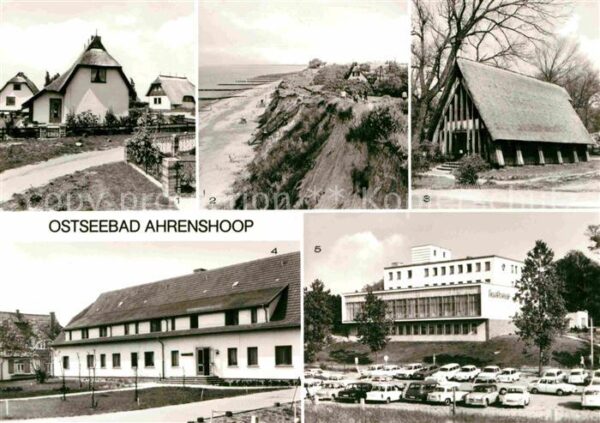 Ahrenshoop Ostseebad Teilansicht Steilküste Kirche Ferienhei