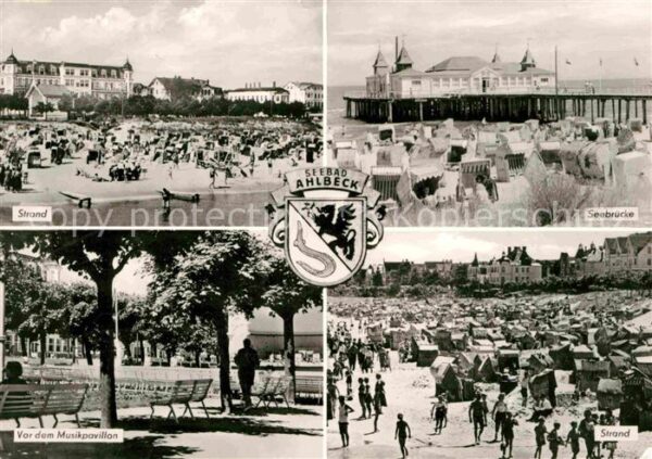 Ahlbeck Ostseebad Strand Seebrücke Musikpavillon