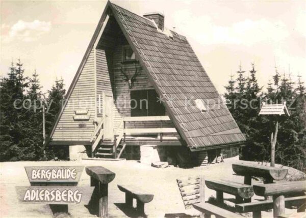 Schmiedefeld Rennsteig Bergbaude Adlersberg Handabzug