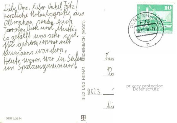 Olbernhau Erzgebirge Blick zum Hainberg Grünthaler Strasse E – Bild 2