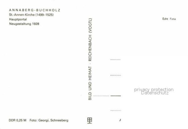 Annaberg-Buchholz Erzgebirge St Annenkirche Hauptportal – Bild 2