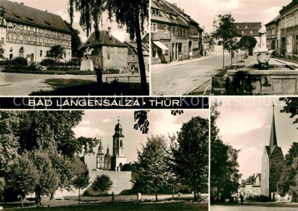 Bad Langensalza Altstadt Denkmal Brunnen Kirche Turm