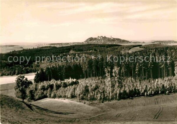 Augustusburg Panorama Blick über die Wälder