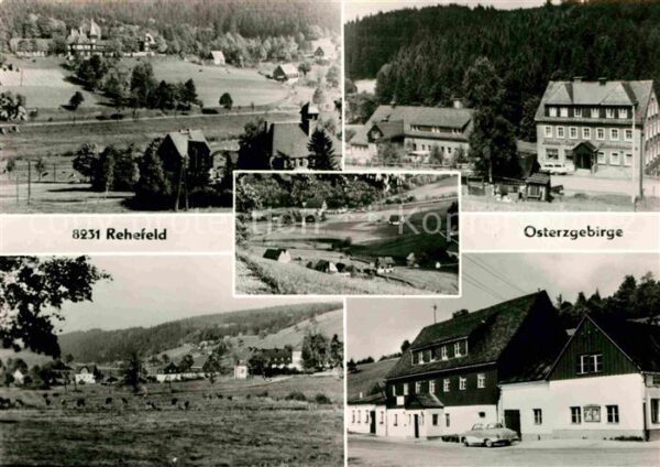 Rehefeld-Zaunhaus Teilansichten Handabzug